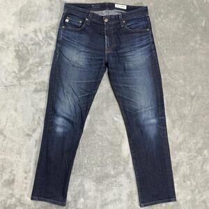 AG Jeans Mens 32x33 Adriano Goldschmied Tellis Slim Japanese Selvedge Denim Dark